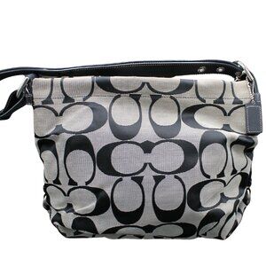 COACH Signature Shoulder Bag, Handbag Purse, Adjustable Strap, Hobo Style F15067